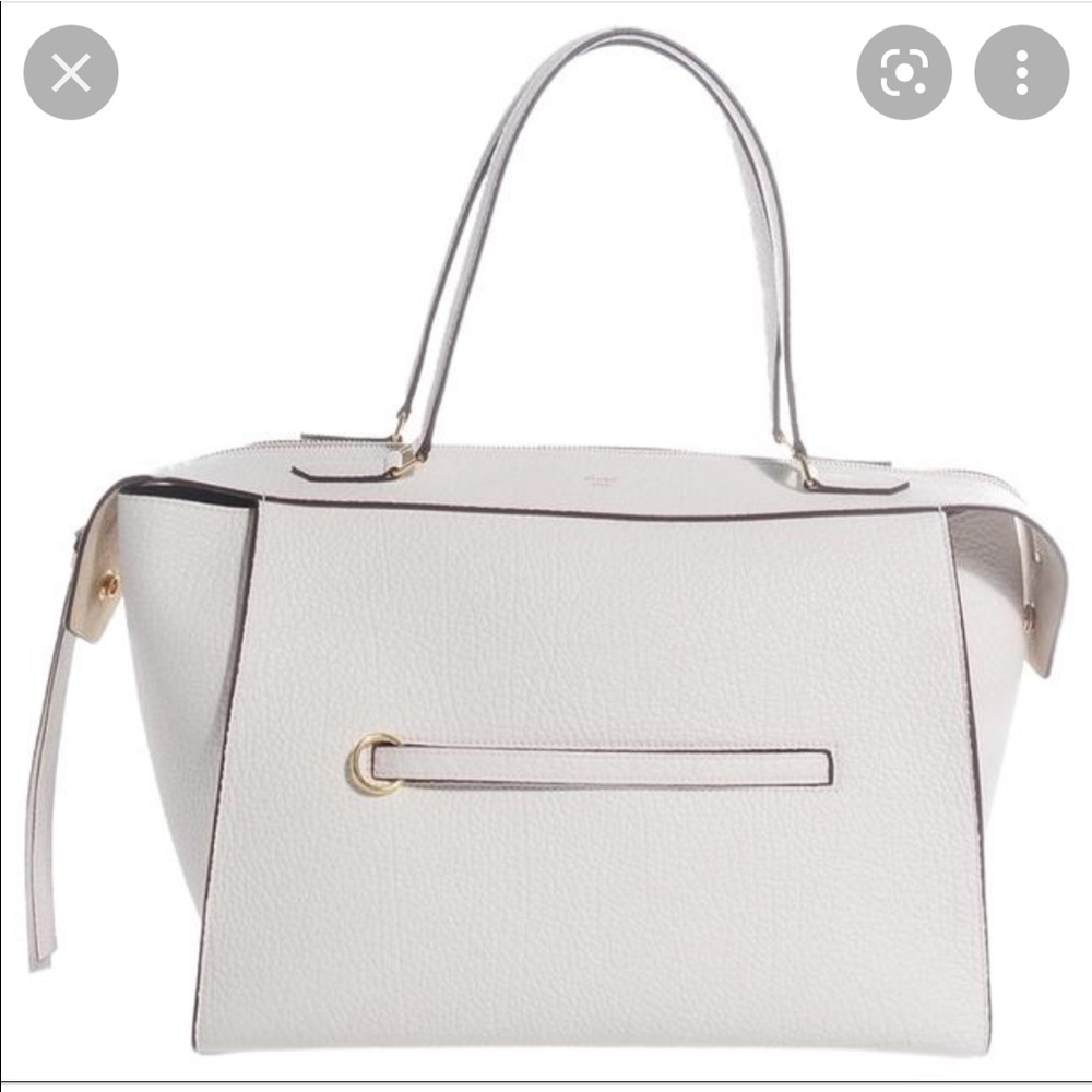 - Céline ring Medium Ivory Calfskin Leather Tote